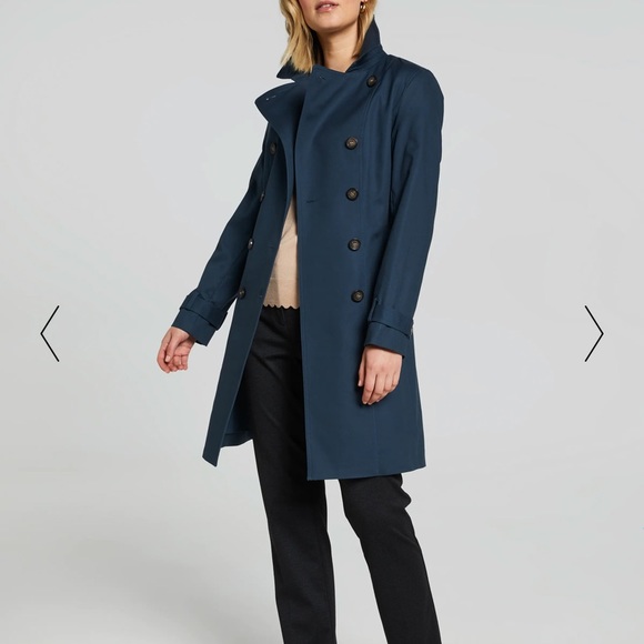 JACQUI-E Black Label Ashley Navy Trench - Picture 4 of 11